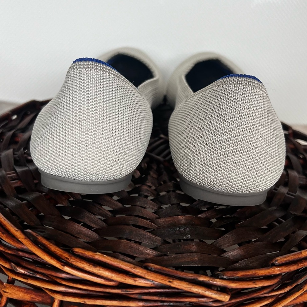 Rothy's Women's Beige/Grey with Blue Lined Flats - Picture 4 of 5
